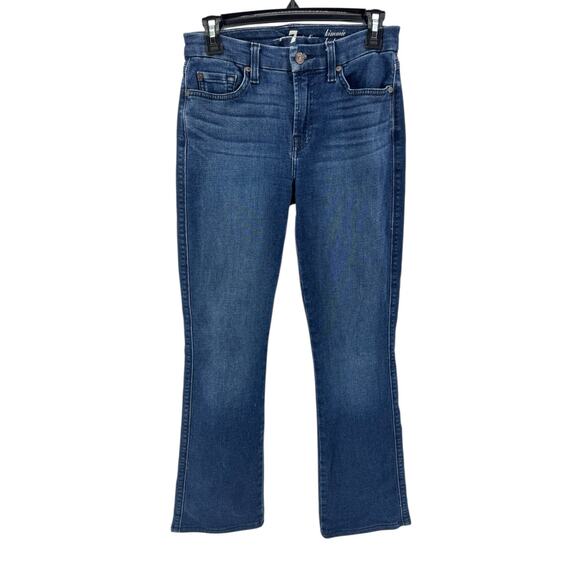 7 For All Mankind Women's Dark Wash Kimmie Bootcut Jeans Size 28 Inseam 29 - Picture 1 of 6